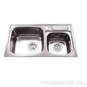 Durable Home Kitchen Stainless Two Bowl Kitchen Sink